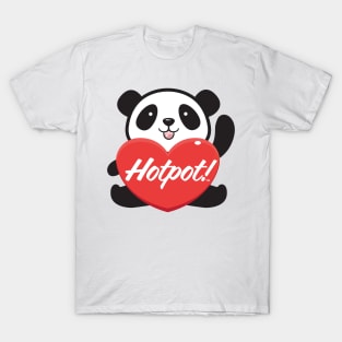 Hotpot Panda w Heart T-Shirt